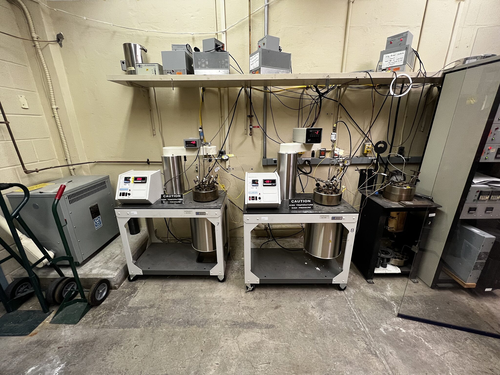 Interior photograph of the corrosion testing facility