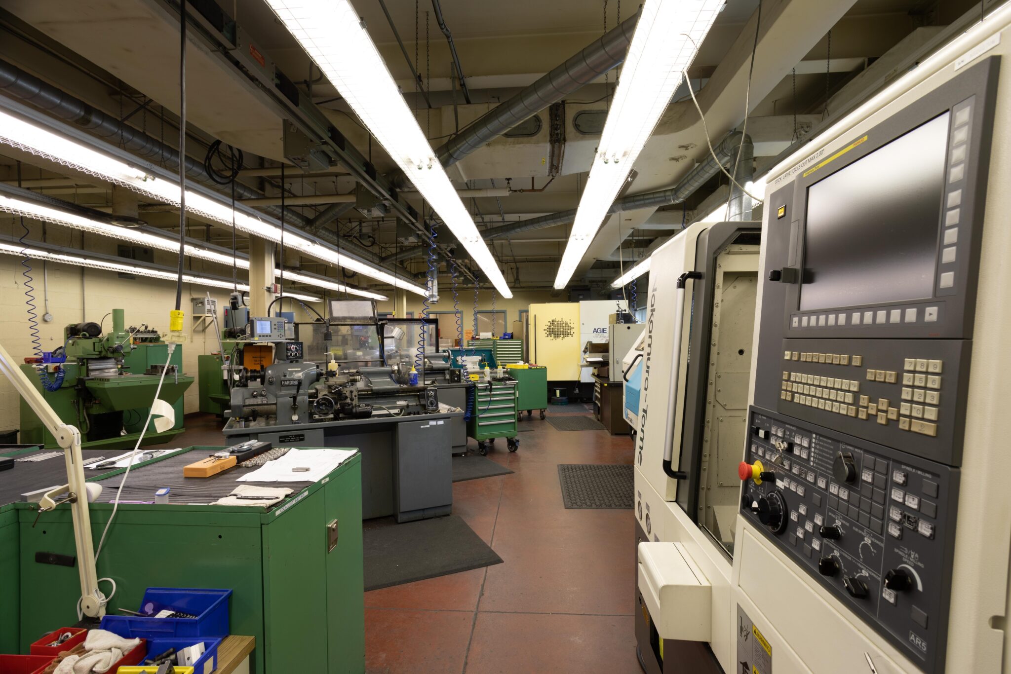 Interior photograph of a Kinectrics machine shop