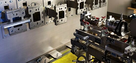 Photograph of a feeder scanner system for a CANDU reactor