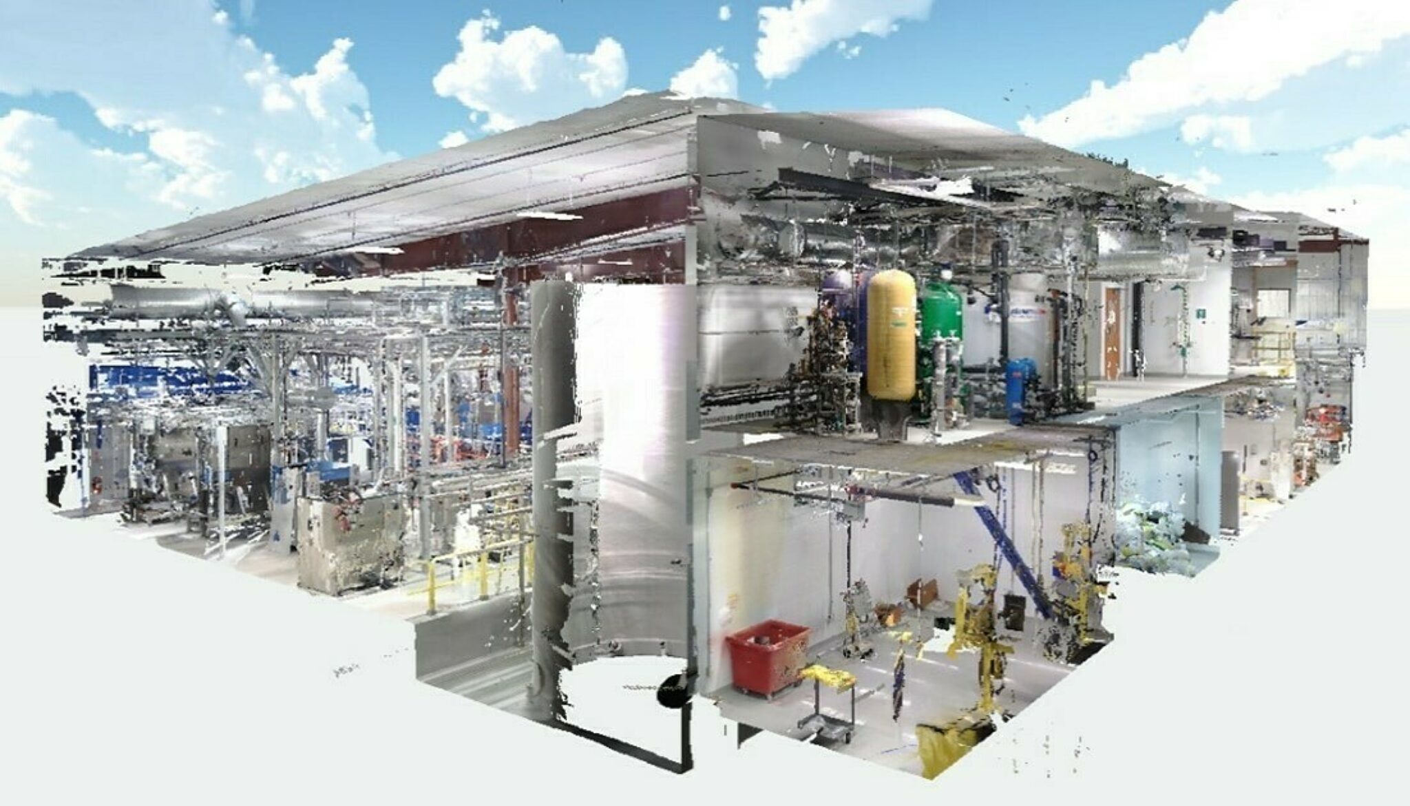 Complex computer generated graphic of a facility