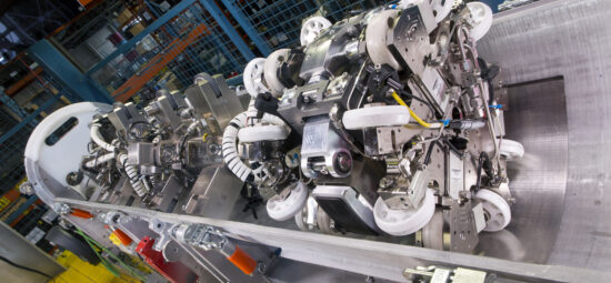 Photograph of the calandria relief duct toolset