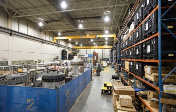 Interior photograph of environmental qualification (EQ) testing facility