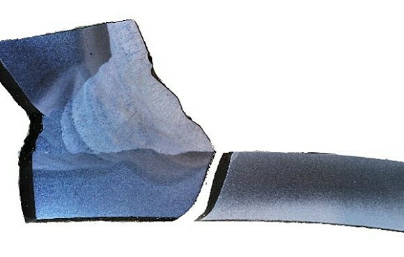 Closeup photograph of material shards