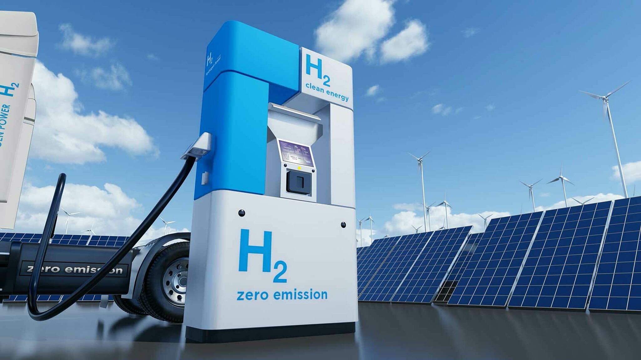 Hydrogen service center refueling vehicle