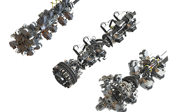 3D render of nuclear facilities' calandria relief duct tooling