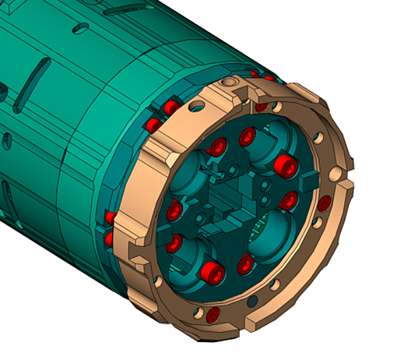 3D model of the Kinectrics-developed circumferential west scrape tool used for sampling CANDU pressure tubes.